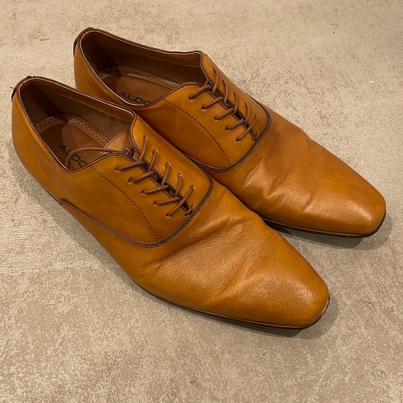 Aldo brown leather dress shoes us 9 eur 42 - Picture 1 of 5
